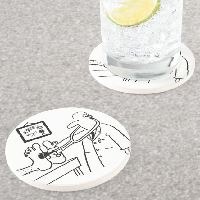 Doctor using his Stethoscope on Feet. Coaster (Creator Uploaded)