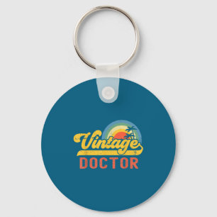Doctor Vintage Sunset Profession Retro Artwork Key Ring