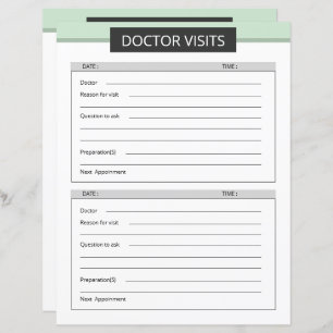 Doctor visit planner template