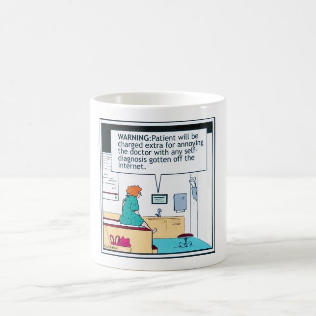 Doctor vs Patient Humor internet advice Mug (Center)
