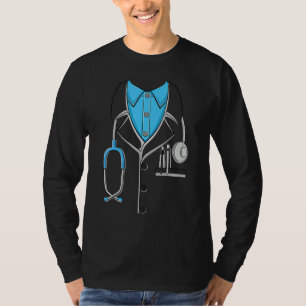 Doctor White Lab Coat Halloween Costume Mens Women T-Shirt