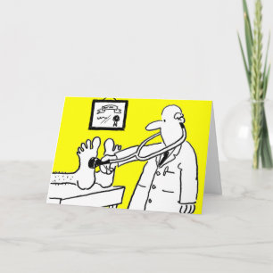 Doctor with Stethoscope. Card for a Doctor.