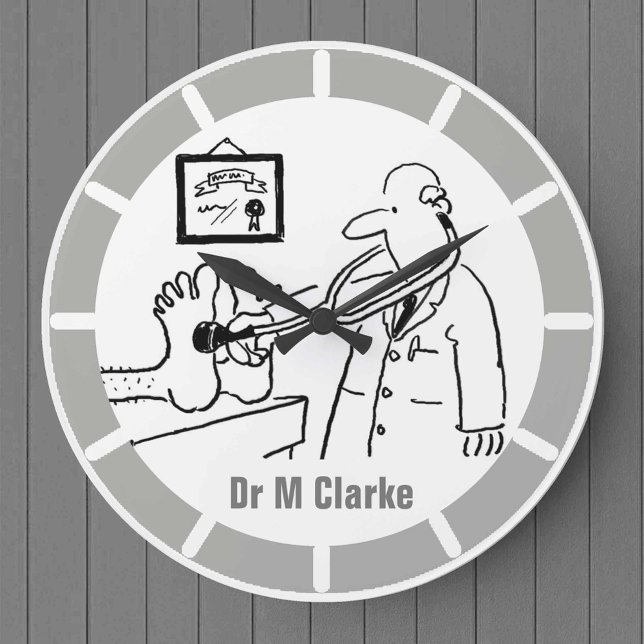 Doctor with Stethoscope Checking Feet Large Clock (Creator Uploaded)