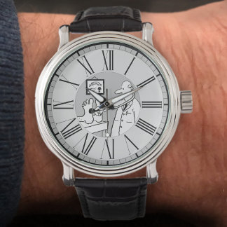 Doctor with Stethoscope Checking Feet. Watch