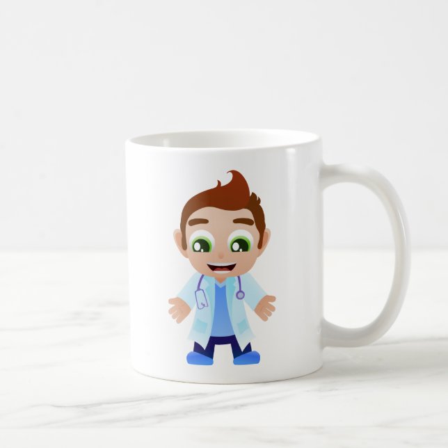 Doctor With Stethoscope Coffee Mug (Right)