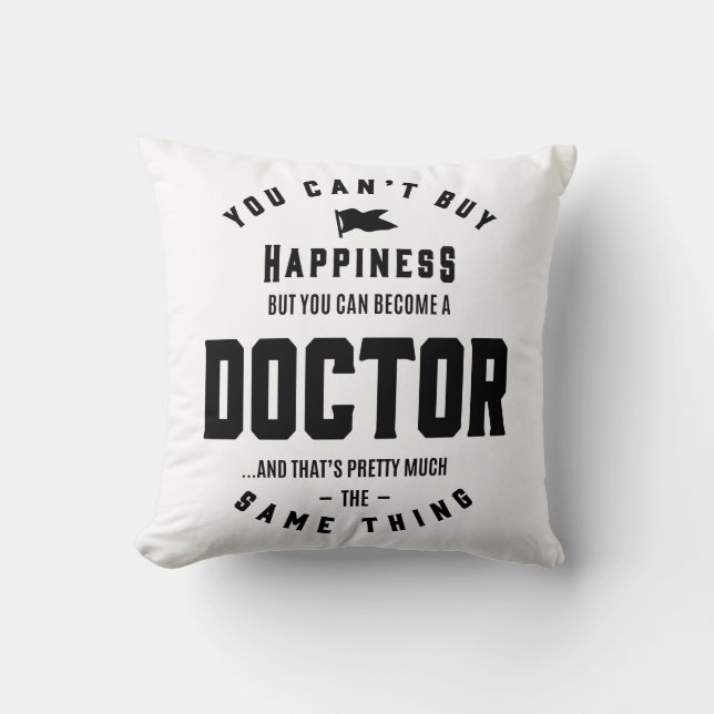 Doctor Work Job Title Gift Cushion (Front)