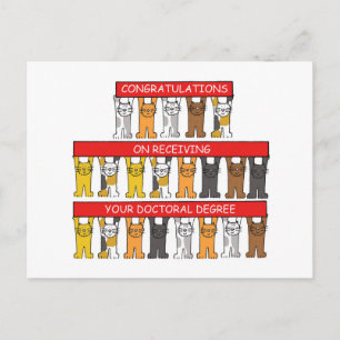 Doctoral Degree Congratulations Postcard