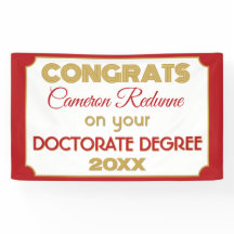 Doctorate Degree Congrats! Personalised banner