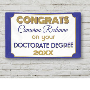 Doctorate Degree Congrats! Personalized banner