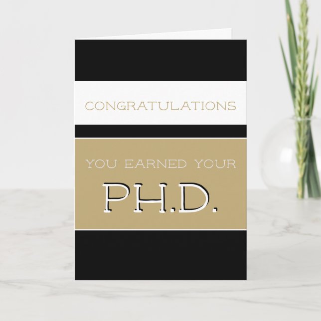Doctorate graduation congrats (Ph.D.) Card (Front)