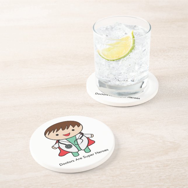 Doctors Are Super Heroes Coaster (Side)
