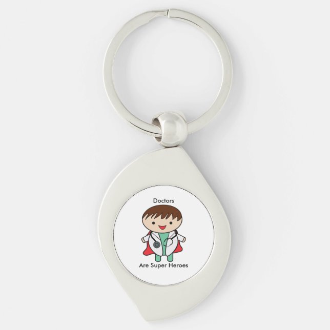 Doctors Are Super Heroes Doctor Day Key Ring (Front)