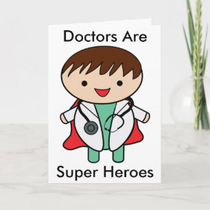 Doctors Are Super Heroes Thank You Card