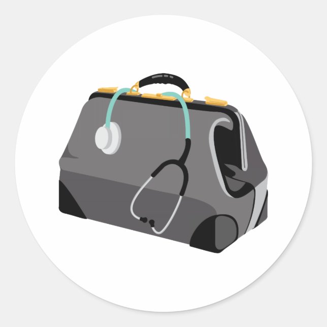 Doctors Bag Classic Round Sticker (Front)