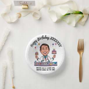 DOCTORS BIRTHDAY PARTY CALM ANTISTRESS PAPER PLATE