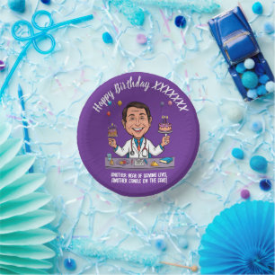 DOCTORS BIRTHDAY PARTY CALM ANTISTRESS PAPER PLATE