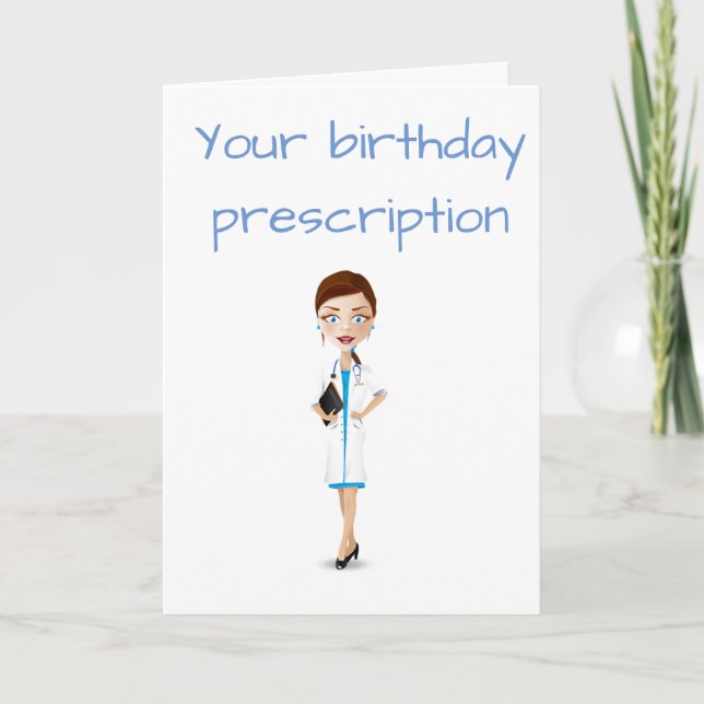 DOCTOR'S BIRTHDAY WISH *DOUBLE DOSE OF ENJOYMENT* CARD (Front)
