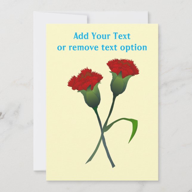 Doctor's Day Carnations Holiday Card (Front)