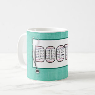 Doctors' Day in Words on Green Coffee Mug