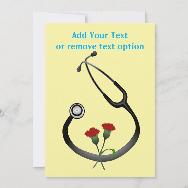 Doctor's Day Stethoscope Holiday Card (Front)