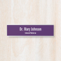 Doctor's Name Speciality Dark Purple Medical Offic