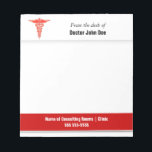 Doctors nurses prescription hospital | Personalise Notepad<br><div class="desc">The internationally recognised symbol for medical aid emergencies has custom templates below it for your custom wording. IDEAL FOR - hospital staff,  hospitals,  any doctor,  surgeon,  caregiver or professional with a medical degree.</div>