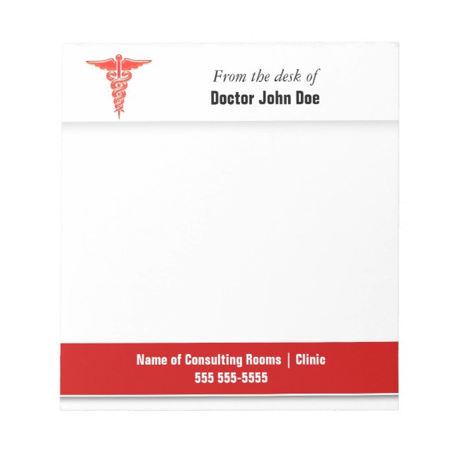 Doctors nurses prescription hospital | Personalise Notepad (Front)