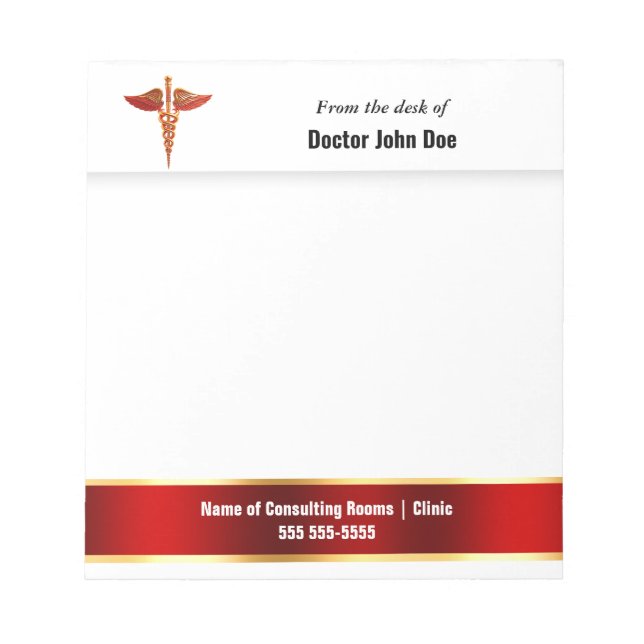 Doctors nurses prescription hospital | Personalise Notepad (Front)