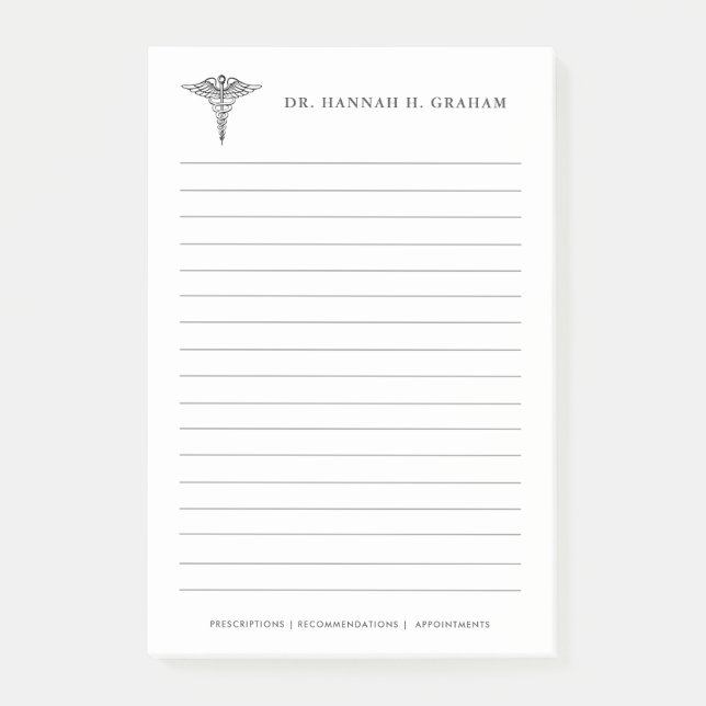 Doctor's Office Customisable Lined Post-it Notes (Front)