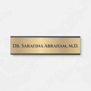 Doctor's Office Door Sign Gold Foil Doctor