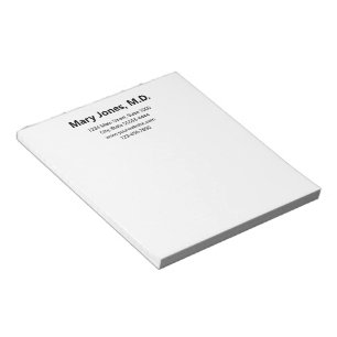 Doctor's Office Name Address Phone Simple Notepad