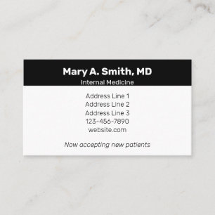 Doctors Office Name Speciality Return Address Whit Business Card