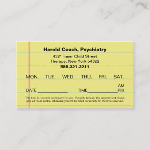 Doctor's Office Scheduled Appointment Reminder Card
