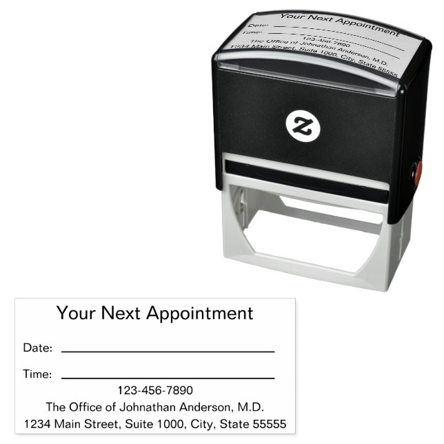 Doctor's Office Your Next Appointment Reminder Self-inking Stamp (In Situ)