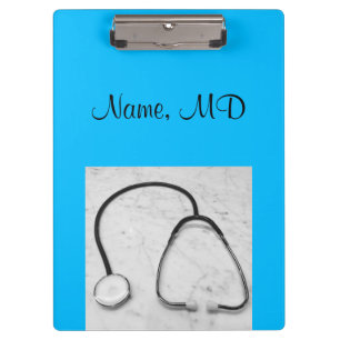Doctor's Physician's Stethoscope turquoise Clipboard