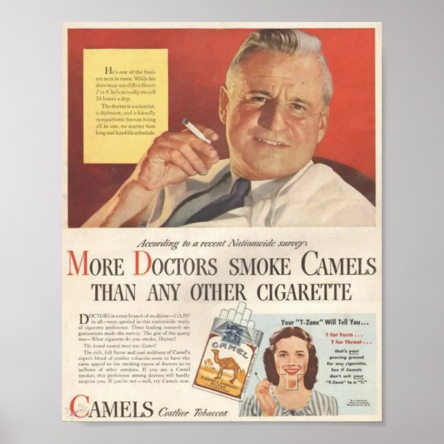 DOCTORS SMOKE CAMEL POSTER (Front)