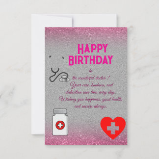 Doctor's stylish birthday card