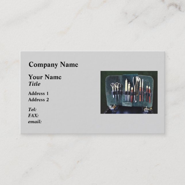 Doctors - Surgical Instruments Ci Business Card (Front)