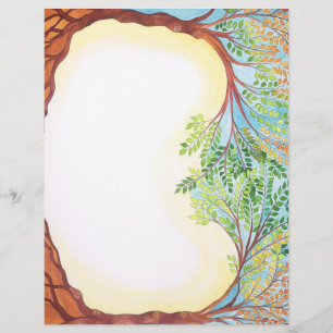 Document blank, Trees Growing Together Custom Letterhead