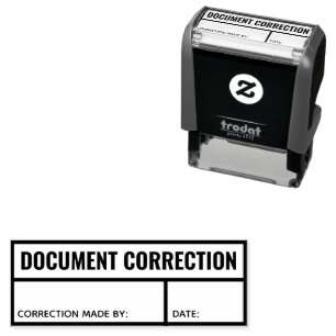 Document Correction Initial and Date Legal Notary Self-inking Stamp
