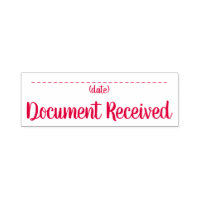 "Document Received" Rubber Stamp