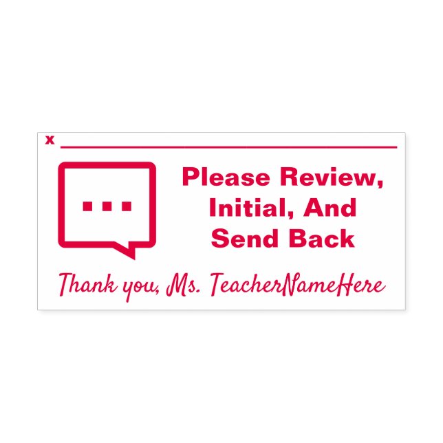 Document Review & Custom Name Rubber Stamp (Design)