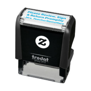 Document Review Request + Custom Name Self-inking Stamp