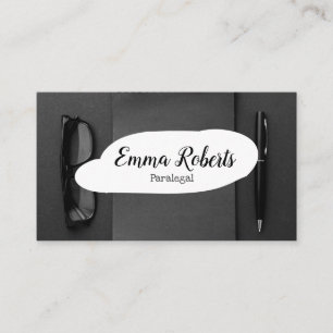 Documents Pink Law Lawyer Paralegal Business Card