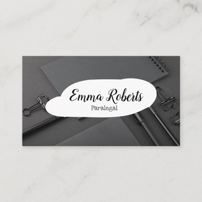 Documents Pink Law Lawyer Paralegal Business Card (Front)