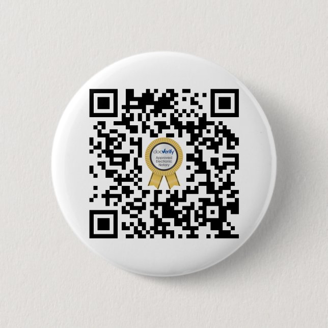 DocVerify qr-code 6 Cm Round Badge (Front)