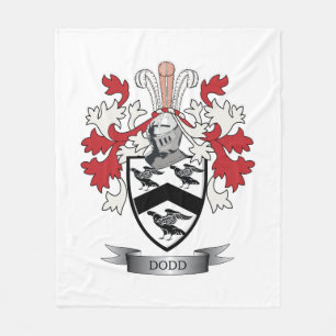 Dodd Family Crest Coat of Arms Fleece Blanket