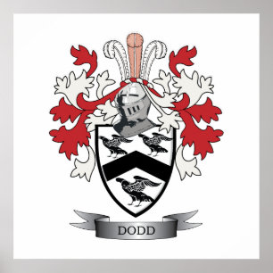 Dodd Family Crest Coat of Arms Poster