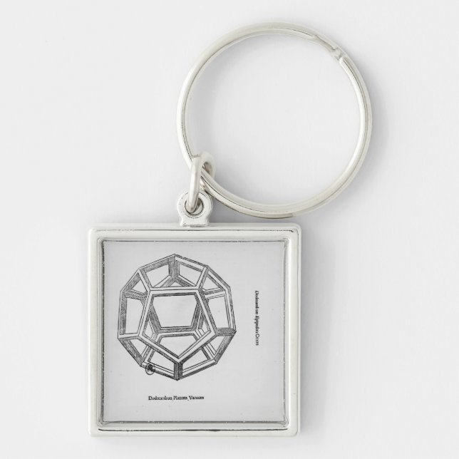 Dodecahedron, from 'De Divina Proportione' Key Ring (Front)