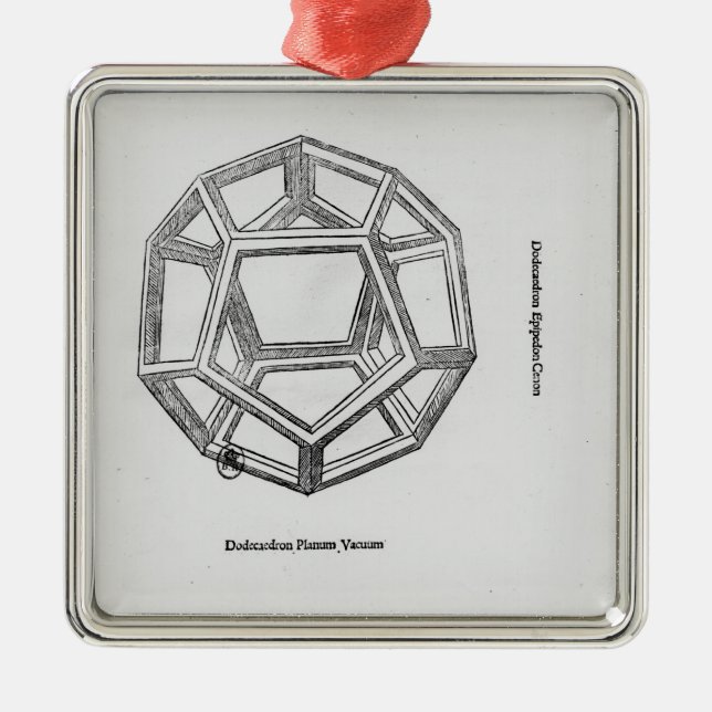 Dodecahedron, from 'De Divina Proportione' Metal Tree Decoration (Front)